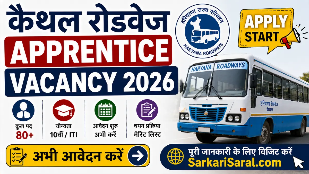 Kaithal Roadways Apprentice Vacancy 2026