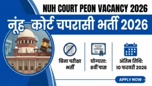 Nuh Court Peon Vacancy 2026