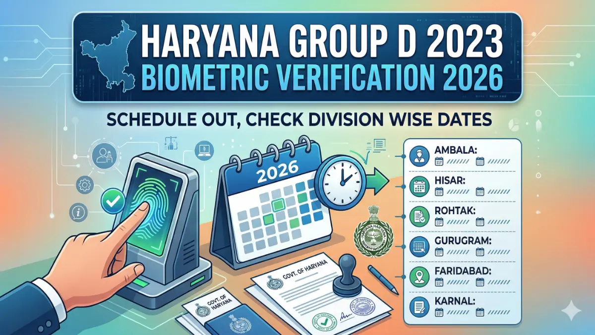 Haryana Group D 2023 Biometric Verification
