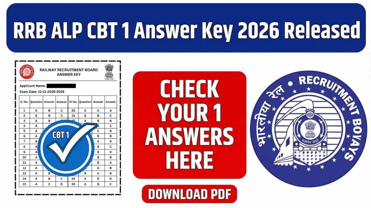 RRB ALP CBT 1 Answer Key 2026