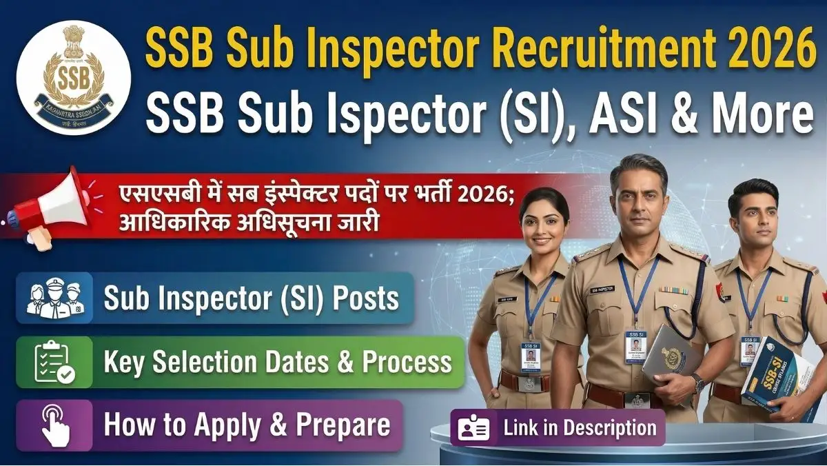 SSB Sub Inspector Recruitment 2026
