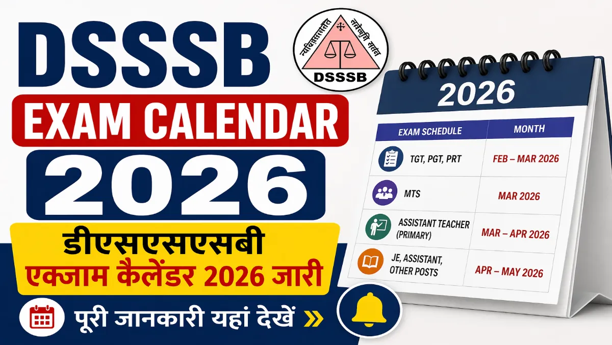DSSSB Exam Calendar 2026