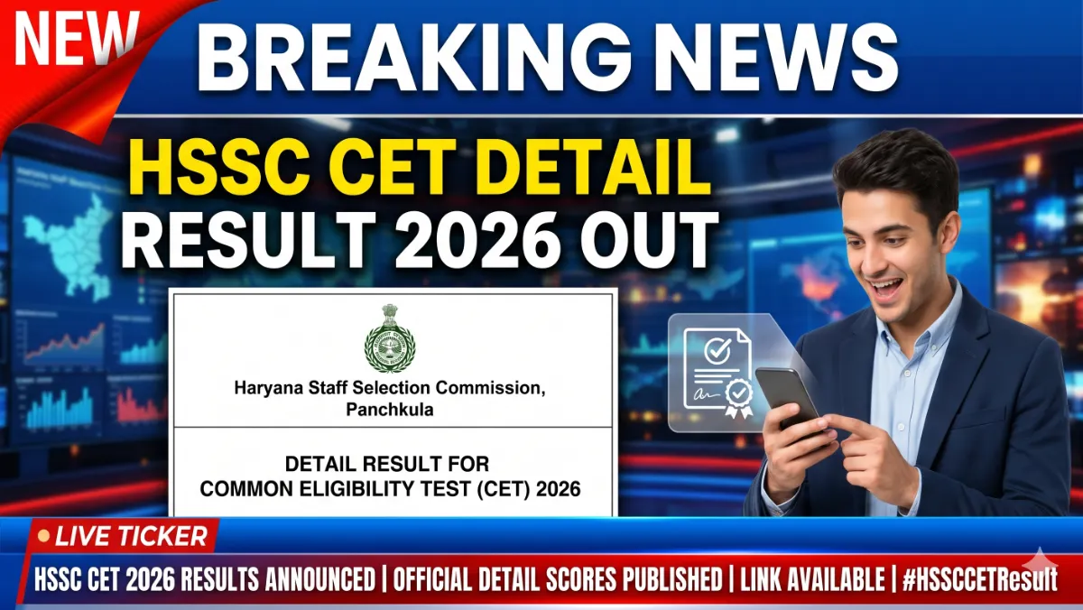 HSSC CET Detail Result 2026