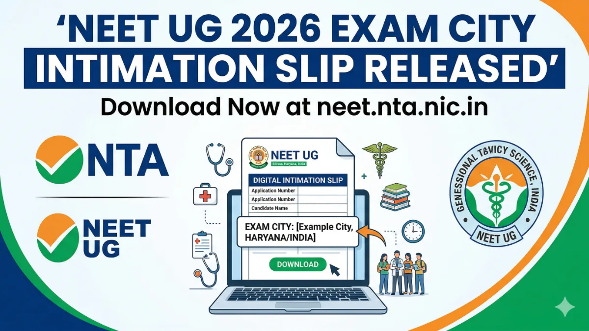 NEET UG Exam City 2026