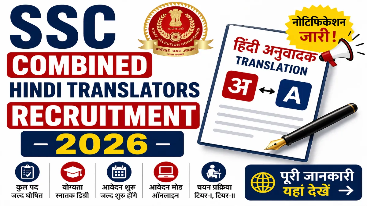 SSC Combined Hindi Translators Recruitment 2026