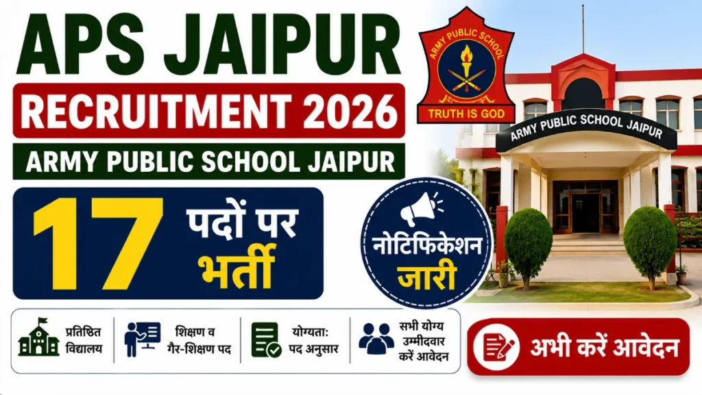 APS Jaipur Recruitment 2026