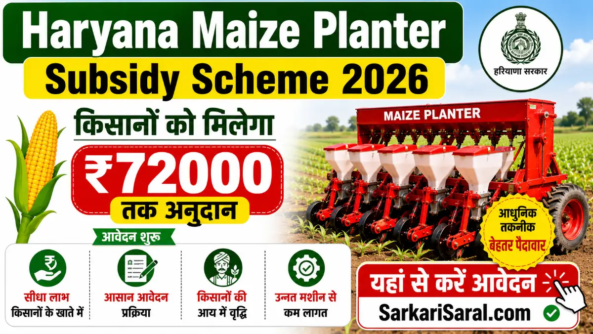 Haryana Maize Planter Subsidy Scheme 2026