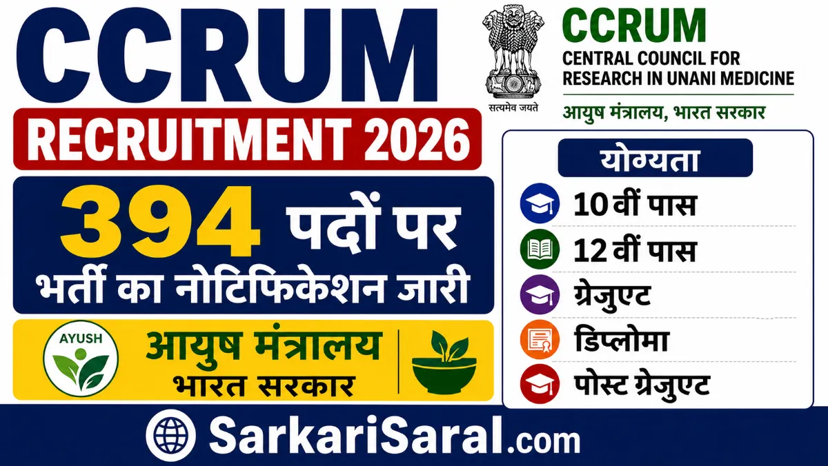 CCRUM Recruitment 2026