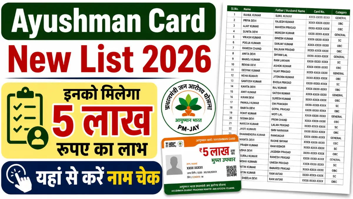 Ayushman Card New List 2026