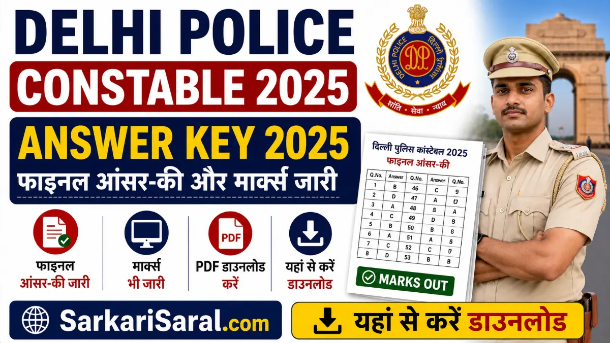 Delhi Police Constable Answer Key 2025