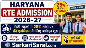 Haryana RTE Admission 2026-27