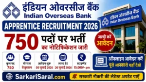 Indian Overseas Bank Apprentice Recruitment 2026