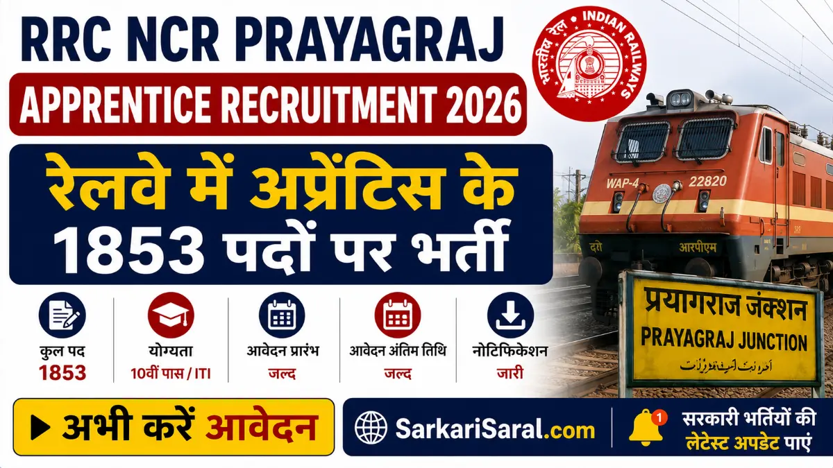 RRC NCR Prayagraj Apprentice Recruitment 2026
