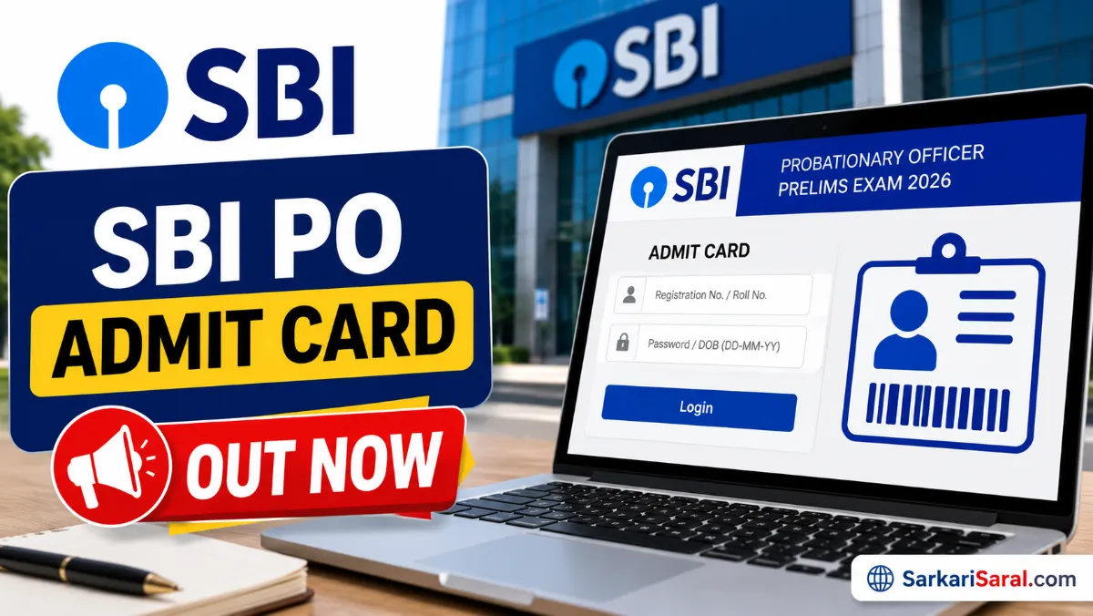 SBI PO Prelims Admit Card 2026