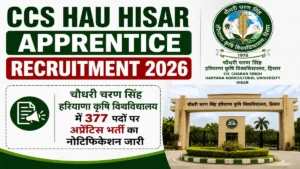 CCS HAU Hisar Apprentice Recruitment 2026