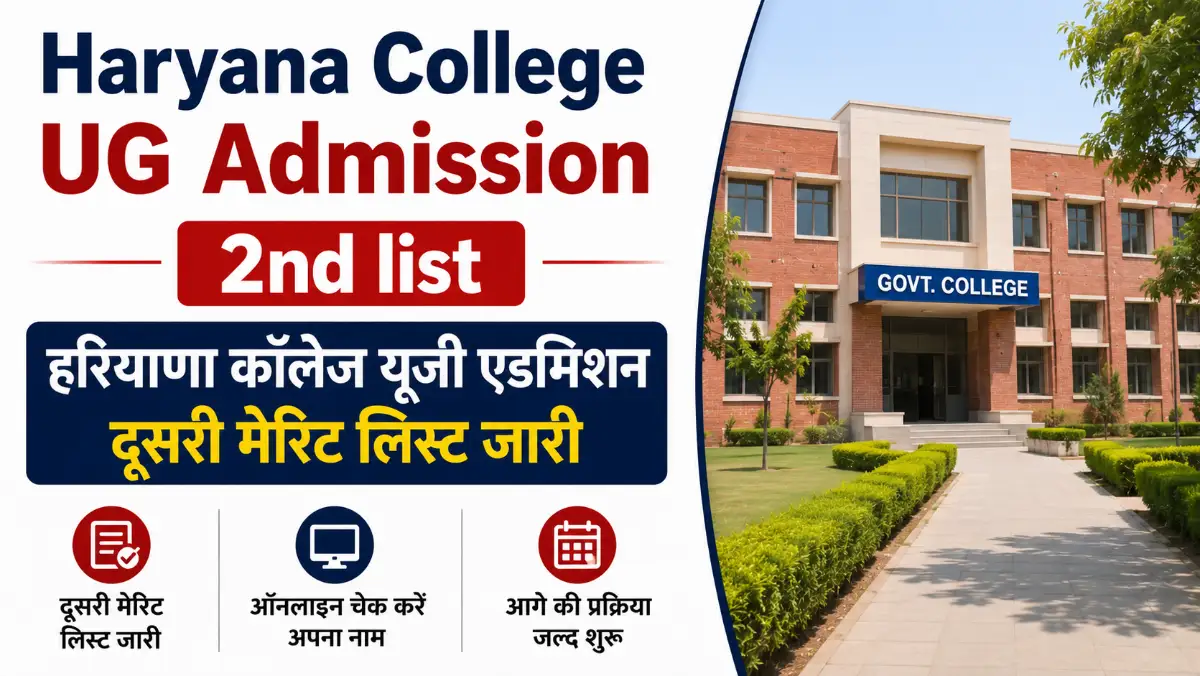 Haryana College UG Admission 2nd list
