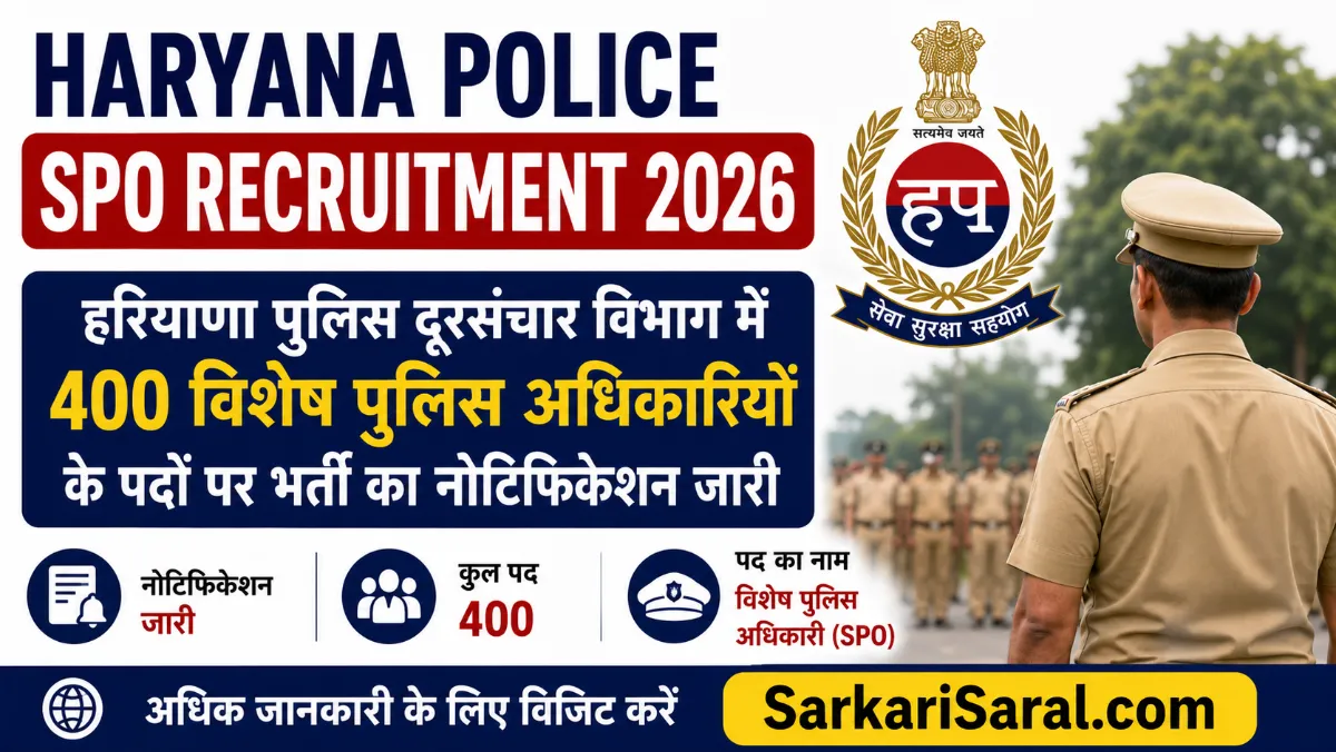 Haryana Police SPO Recruitment 2026
