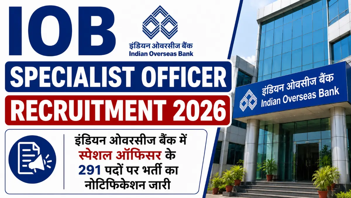 IOB Specialist Officer Recruitment 2026