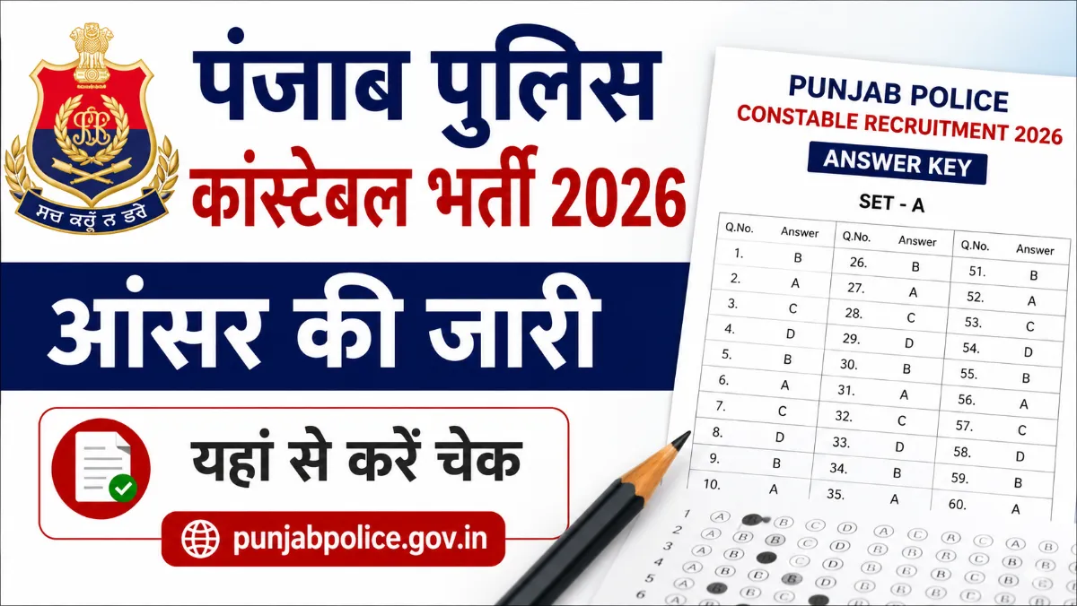 Punjab Police Constable Answer Key 2026