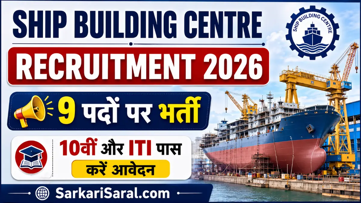 Ship Building Centre Recruitment 2026