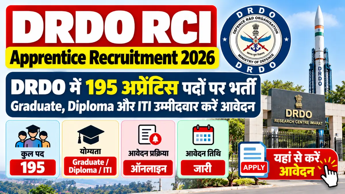 DRDO RCI Apprentice Recruitment 2026