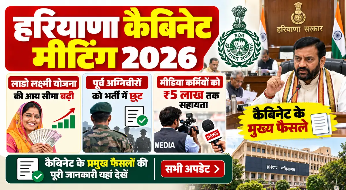 Haryana Cabinet Meeting 2026