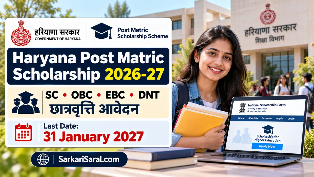 Haryana Post Matric Scholarship 2026