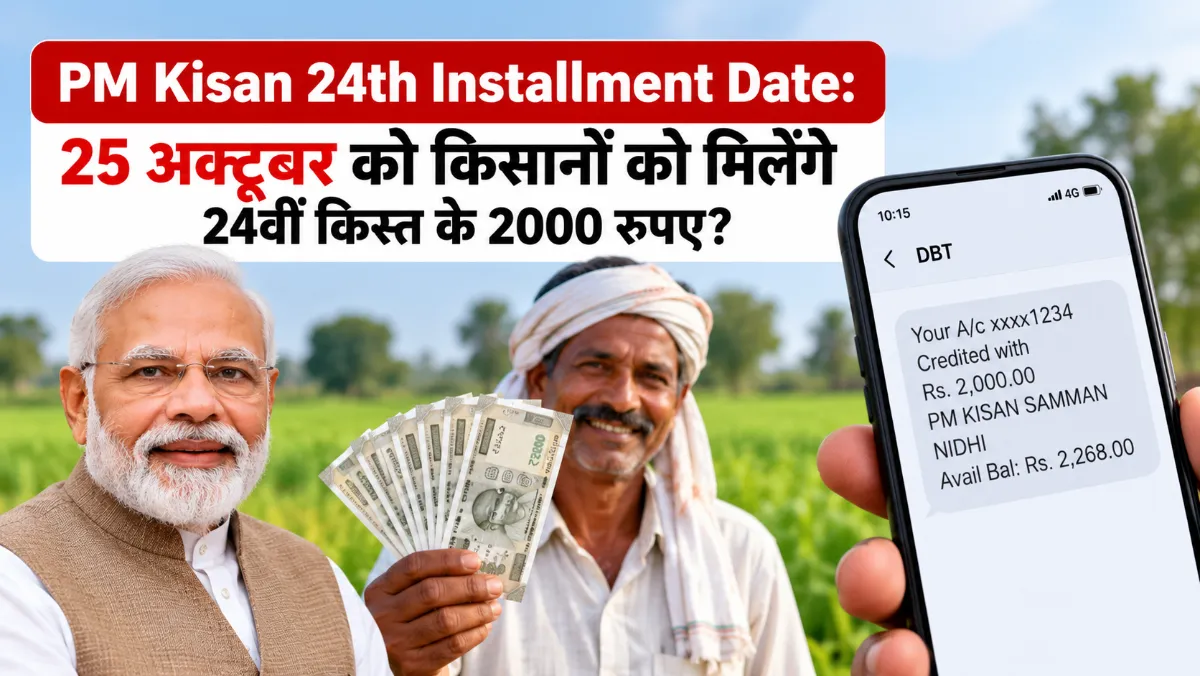 PM Kisan 24th Installment Date: 25 अक्टूबर को किसानों को मिलेंगे 24वीं किस्त के 2000 रुपए?