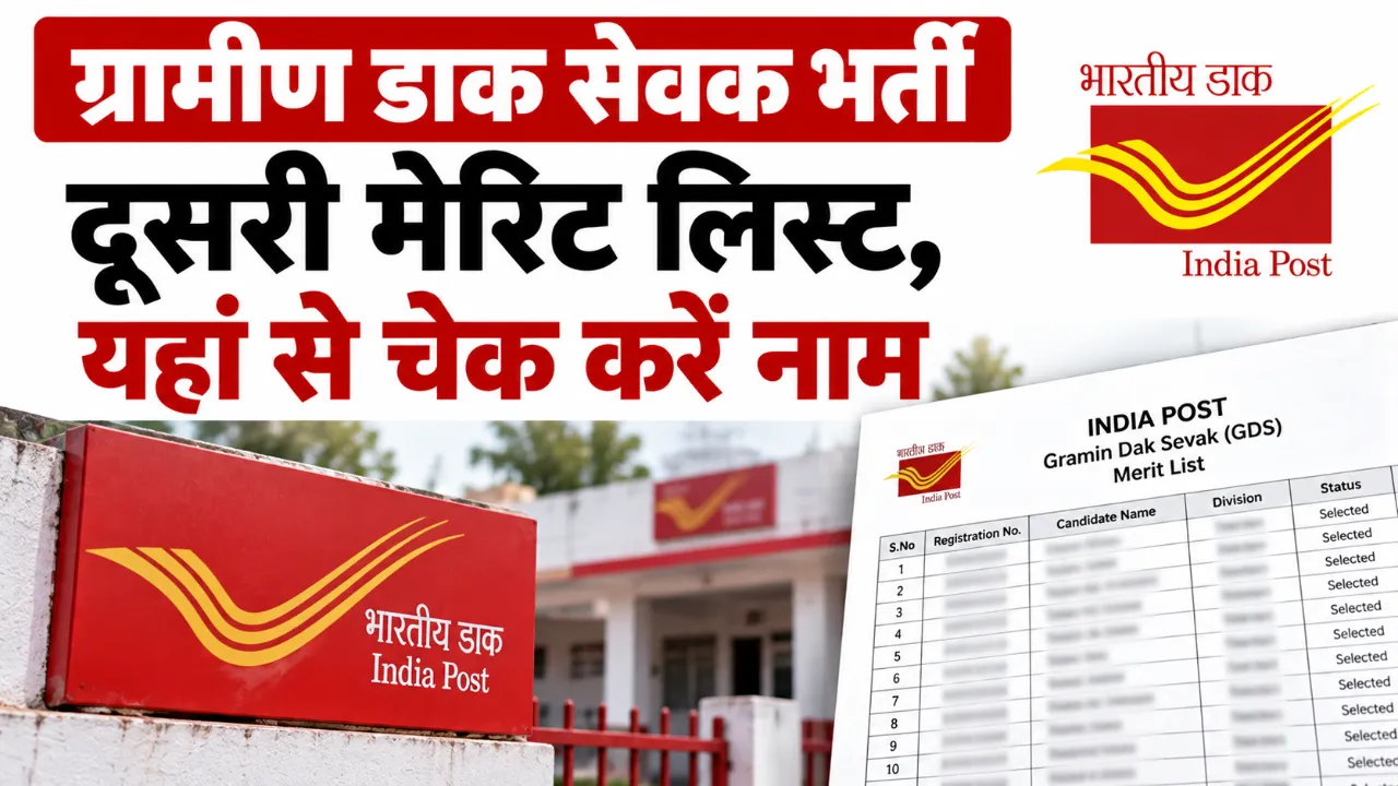 Post Office GDS 2nd Merit List 2026: ग्रामीण डाक सेवक भर्ती दूसरी मेरिट लिस्ट जल्द होगी जारी, यहां से चेक करें नाम Post Office GDS 2nd Merit List 2026