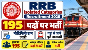 RRB Isolated Categories Recruitment 2026