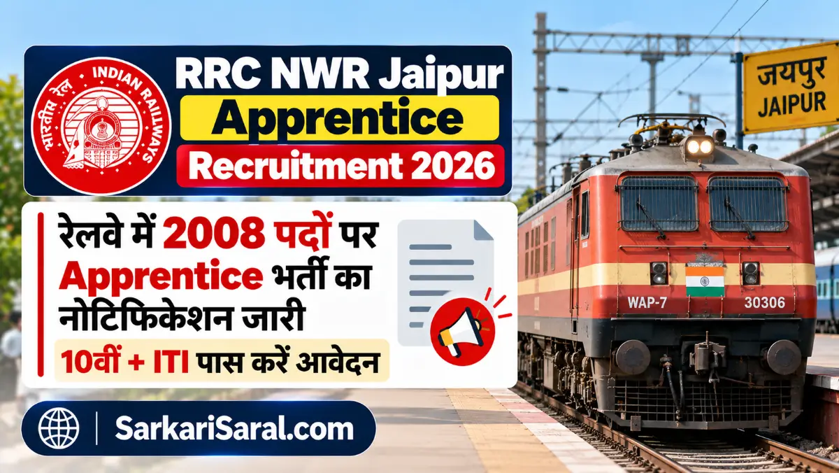 RRC NWR Jaipur Apprentice Recruitment 2026